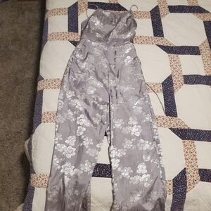 UO Lilac Floral Jumpsuit